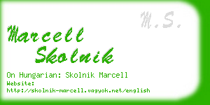 marcell skolnik business card